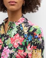 Image 5 of 5: Johnny Was Metalli Notte Long-Sleeve Rashguard Swim Top