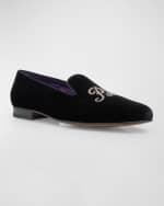 Image 5 of 6: Ralph Lauren Purple Label Men's Alonzo RL Velvet Loafers