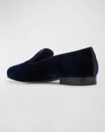 Image 2 of 5: Ralph Lauren Purple Label Men's Alonzo RL Velvet Loafers