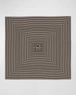 Image 1 of 3: Toteme Signature Monogram Cotton-Silk Blanket Scarf