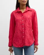 Image 2 of 6: Finley Andie Textured Jacquard Button-Down Shirt