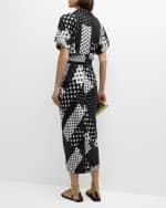 Image 3 of 6: Le Superbe Miko Draped Short-Sleeve Shirtdress