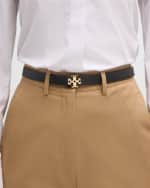 Image 2 of 2: Tory Burch Logo Leather Belt