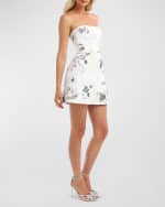 Image 3 of 4: HELSI Linda Strapless Floral Sequin A-Line Mini Dress