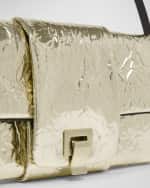Image 5 of 5: Proenza Schouler Crinkled Metallic Flap Shoulder Bag