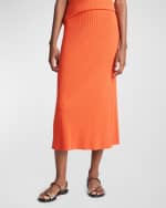 Image 1 of 4: Vince Ribbed Knit Midi Skirt