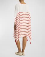 Image 2 of 4: Sea Level Swim Amalfi Striped Kaftan Coverup