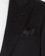 Image 3 of 3: Stefano Ricci Men's Crystal-Embellished Silk Pocket Square