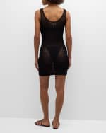 Image 3 of 6: Cinq a Sept Nikita Open-Knit Embroidered Mini Dress Coverup