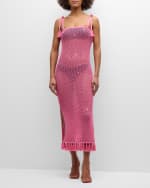 Image 2 of 5: Cinq a Sept Kerry Sequined Open-Knit Midi Dress