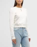Image 1 of 5: FRAME Femme Henley Sweatshirt