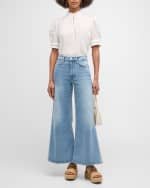 Image 5 of 6: FRAME Le Palazzo Crop Jeans