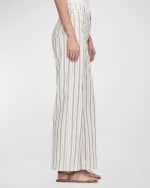 Image 3 of 4: FRAME Le Slim Palazzo Bardot Pocket Jeans