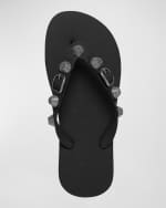 Image 5 of 5: Balenciaga Cagole Studded Flip Flop Sandals