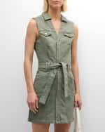 Image 5 of 6: PAIGE Kelsee Belted Denim Mini Dress