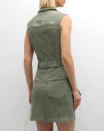 Image 4 of 6: PAIGE Kelsee Belted Denim Mini Dress