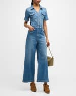 Image 5 of 6: PAIGE Harper Denim Ankle Jumpsuit