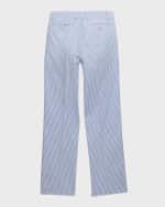 Image 2 of 3: Ralph Lauren Childrenswear Boy's Seersucker Trousers, Size 4-7