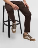 Image 2 of 6: Golden Goose Men's Ballstar Nubuck Leather Low-Top Sneakers