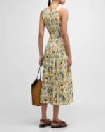 Image 4 of 6: Ulla Johnson Annabeth Pleated Sleeveless Midi Dress