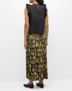 Image 4 of 6: Ulla Johnson Kai Ruffled Crochet-Sleeve Top