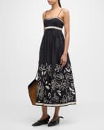 Image 5 of 6: Ulla Johnson Hollis Embroidered Cotton Maxi Dress