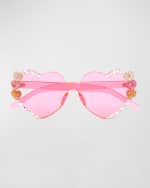 Image 1 of 2: Bari Lynn Heart Shaped Sunnies W/ Heart Rhinestones