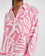 Image 4 of 4: Rails Ellis Tiger Button-Front Shirt