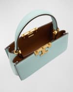 Image 5 of 6: Tory Burch Eleanor Mini Pebbled Leather Satchel Bag