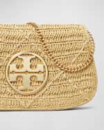 Image 3 of 4: Tory Burch Reva Straw Clutch Bag
