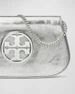 Image 5 of 5: Tory Burch Reva Metallic Medallion Clutch Bag