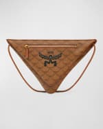 Image 1 of 6: MCM Lauretos Visetos Canvas Pouch Shoulder Bag