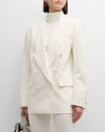 Image 2 of 6: Coperni V-Neck Strong-Shoulder Tailored Jacket