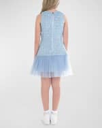 Image 2 of 4: Zoe Girl's Crystal Tweed & Tulle Dress, Size 7-16