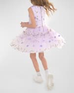 Image 2 of 3: Zoe Girl's Lola 3D Floral-Print Dress, Size 4-6
