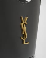 Image 5 of 5: Saint Laurent Mini YSL Top-Handle Bag in Leather