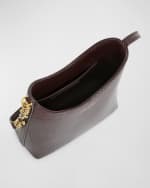 Image 4 of 5: Saint Laurent Mini Shoulder Bag in Shiny Lizard-Embossed Leather