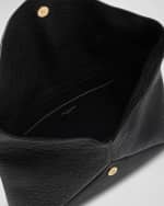 Image 5 of 6: Saint Laurent Large YSL Envelope Pouch Clutch Bag in Leather