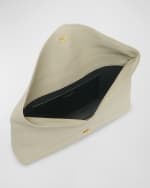 Image 5 of 6: Saint Laurent Large YSL Envelope Pouch Clutch Bag in Leather