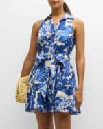 Image 5 of 6: Cara Cara Hannah Floral Cotton Sleeveless Collared Mini Dress