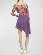 Image 3 of 6: Emilio Pucci Tie-Smocked Asymmetric Mini Skirt