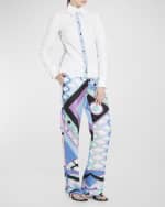 Image 2 of 6: Emilio Pucci Printed Placket Slim Collared Shirt