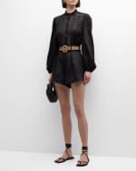 Image 5 of 6: Zimmermann Halliday Tuck Shorts