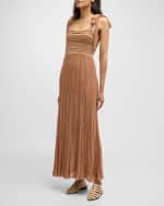 Image 5 of 6: Zimmermann Ottie Metallic Tie Dress