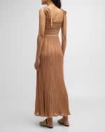 Image 3 of 6: Zimmermann Ottie Metallic Tie Dress