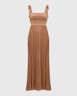 Image 1 of 6: Zimmermann Ottie Metallic Tie Dress