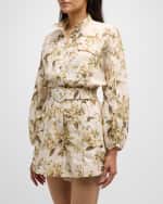 Image 5 of 6: Zimmermann Golden Floral Paneled Playsuit