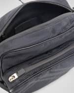 Image 5 of 6: Burberry Men's Check Jacquard Crossbody Bag