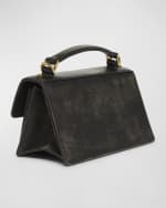 Image 4 of 7: Golden Goose Venezia Small Flap Distressed Leather Crossbody Bag