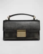 Image 1 of 7: Golden Goose Venezia Small Flap Distressed Leather Crossbody Bag